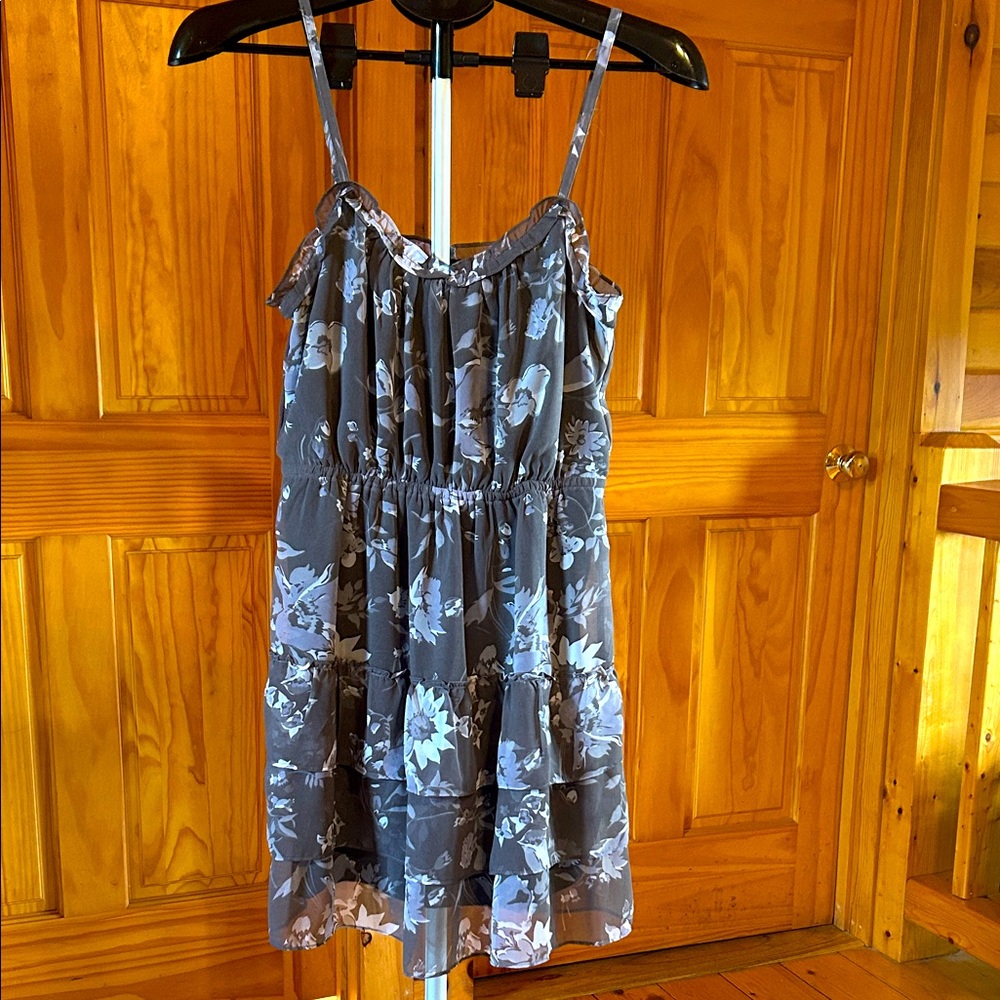 American Eagle Outfitters Gray and white Floral sundress